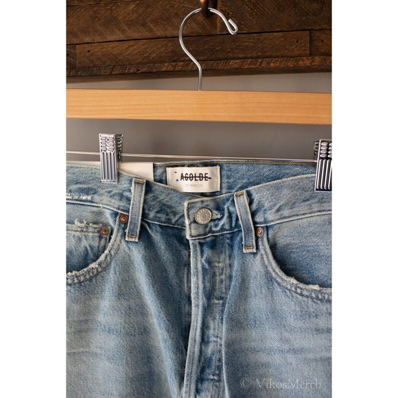 AGOLDE 90'S PINCH WAIST HIGH RISE STRAIGHT IN SOUNDWAVE 25 - Picture 4 of 6